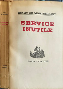 Service inutile - numéroté. HENRY DE MONTHERLANT