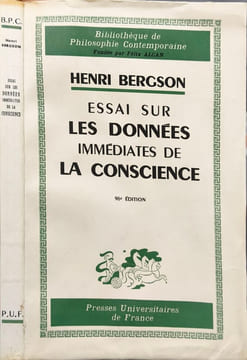 Essai sur les données immédiates de la conscience. Henri Bergson