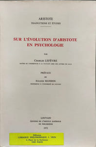 Sur l'évolution d'Aristote en psychologie
