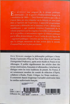Aux origines de la pensée politique américaine. Howard Dick
