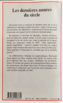 Dernières annees du siecle. Aron Raymond