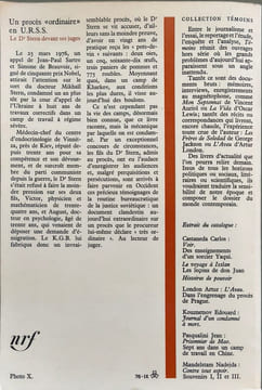 Un procès «ordinaire» en U.R.S.S. Le Dr Stern devant ses juges. Collectif