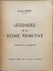 L&eacute;gendes de la Rome primitive. Lucien Sauzy