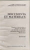 Documents et mat&eacute;riaux. Collectif
