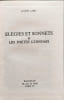 Elegies et sonnets et les poetes lyonnais. LOUISE LABE