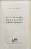 Dictionnaire de la langue philosophique. Paul Foulqui&eacute;