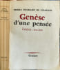 Gen&egrave;se d'une pens&eacute;e - lettres 1914-1919. PIERRE TEILHARD DE CHARDIN