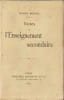 L'Enseignement secondaire. HENRY MICHEL