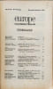 Europe revue litt&eacute;raire mensuelle. Eug&egrave;ne Sue