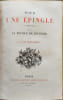 Pour une &eacute;pingle - L&eacute;gende - Suivie de La feuille de coudrier. J. T. DE SAINT-GERMAIN