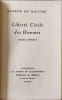 Libert&eacute; Civile des Hommes pages choisies. JOSEPH DE MAISTRE