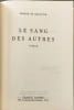 Le sang des autres. BEAUVOIR Simone de