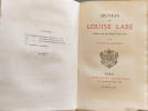 Œuvres de Louise Lab&eacute; - num&eacute;rot&eacute; sur verg&eacute; - cabinet du bibliophile N&deg;XIX. Louise Lab&eacute; Prosper Blanchemain