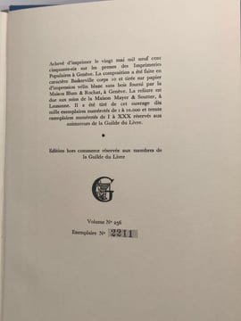 Sept fois Sept Jours exemplaire numéroté n°2211. Emmanuel D'Astier