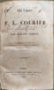 Œuvres de P. L. Courier. Armand Carrel