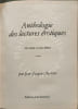 Anthologie des lectures &eacute;rotiques (2 tomes). Jean-Jacques Pauvert