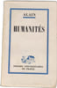 Humanit&eacute;s. Alain