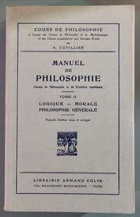 Manuel de Philosophie classe de philosophie et première supérieur Tome 1 et 2