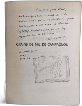 Grains de mil de Campagnou dédicacé par l'auteur. Paul Voivenel