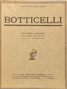 Botticelli avec 60 planches hors texte en héliogravure