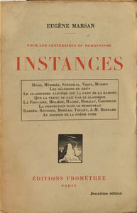 Instances - pour les centenaires du romantisme - deuxième édition