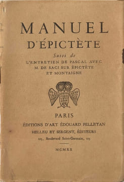 Manuel d'Épictète numéroté 1781/1950. Th. Colardeau