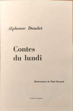 Contes du lundi / illustrations de paul durand. Alphonse Daudet