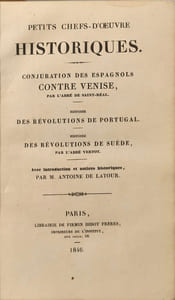 Petit chef-d'oeuvre Historique - conjuration des espagnols contre Venise