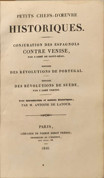Petit chef-d'oeuvre Historique - conjuration des espagnols contre Venise. Abbé De Saint Réal
