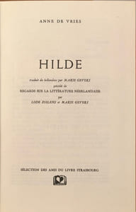Hilde - regards sur la littérature néerlandaise - numéroté 1854/2000