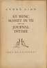 Et nunc manet in te suivi de Journal intime. Andr&eacute; Gide