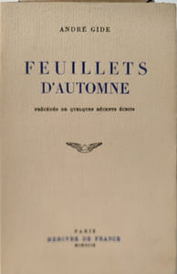 Feuillets d'automne précédés de quelques récents écrits