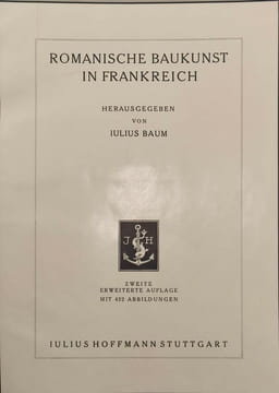 Romanische Baukunst in Frankreich. Iulius Baum