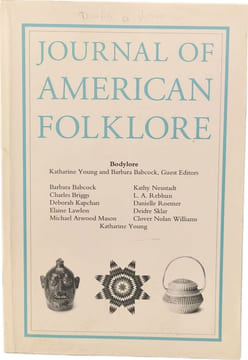 Journal of American Folklore volume 107 numéro 423. Katharine Young and Barbara Babcock Guest Editors