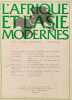 L'Afrique et l'Asie Modernes. Jean-Pierre Gomane  Richard Sola  Emad Awwad  Shimon Avimor  Roger Gruner  Catherine Kaminsky  Simon Kruk  Sophie ...