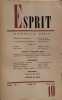 Revue esprit octobre 1963. Collectif