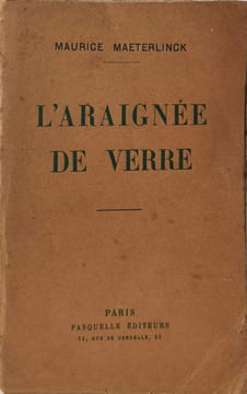 L'Araignée de verre dédicacé par l'auteur EO. Maurice Maeterlinck