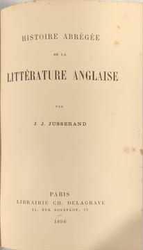 Histoire abrégée de la littérature anglaise. J. J. Jusserand