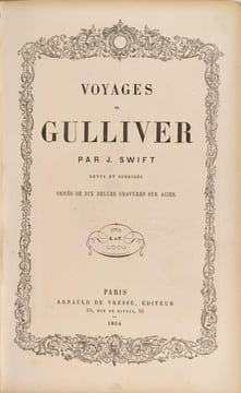 Voyages de Gulliver ornés de 10 belles gravures sur acier. J. Swift