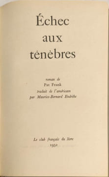 Échec aux ténèbres numéroté 6114. Pat Frank