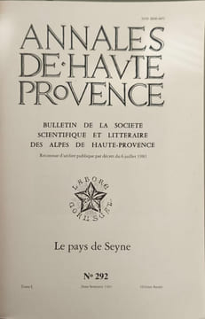Annales de Haute Provence . Bulletin de la société scientifique et littéraire des Alpes de Haute ProvencePatrimoine architectural de Haute Provence. ...
