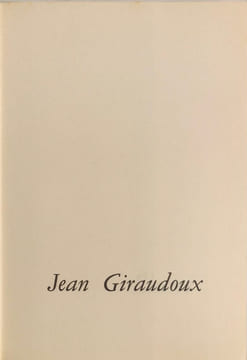 Electre numéroté ouvrages avec truffages. Jean Giraudoux
