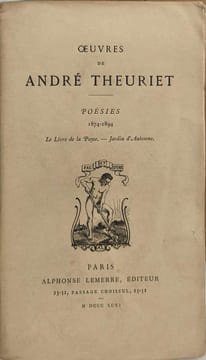 Oeuvres de André Theuriet poésies 1874-1894 - le livre de la payse - jardin d'automne. André Theuriet