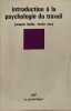 Introduction &agrave; la psychologie du travail. Jacques Leplat  Xavier Cuny