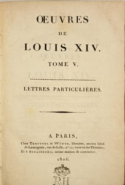 Oeuvres de Louis XIV 6 tomes. Louis XIV