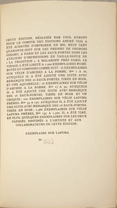 La Fanfarlo le jeune enchanteur suivis de Choix de maximes consolantes sur l'amour Eaux-fortes originales de Berthommè Saint-André Exemplaire sur Lafuma n°932/1368