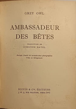 Ambassadeur des bêtes / ouvrage illustré de 62 photos en héliogravures. Simone Ratel