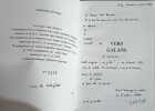 Vers Galans EO num&eacute;rot&eacute;e 328 / 1050 et d&eacute;dicac&eacute; par l'auteur &agrave; jean bourdin. Louis de Villefollet