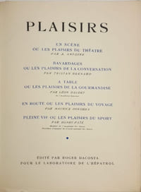 Plaisirs (circa 1940)