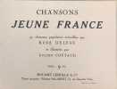 Chansons Jeune France. Ren&eacute; Delfau  Lucien Coutaud